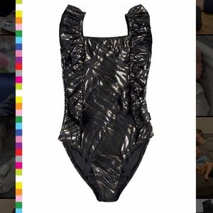 Molo Girls Nathalie Swimsuit Black Gold